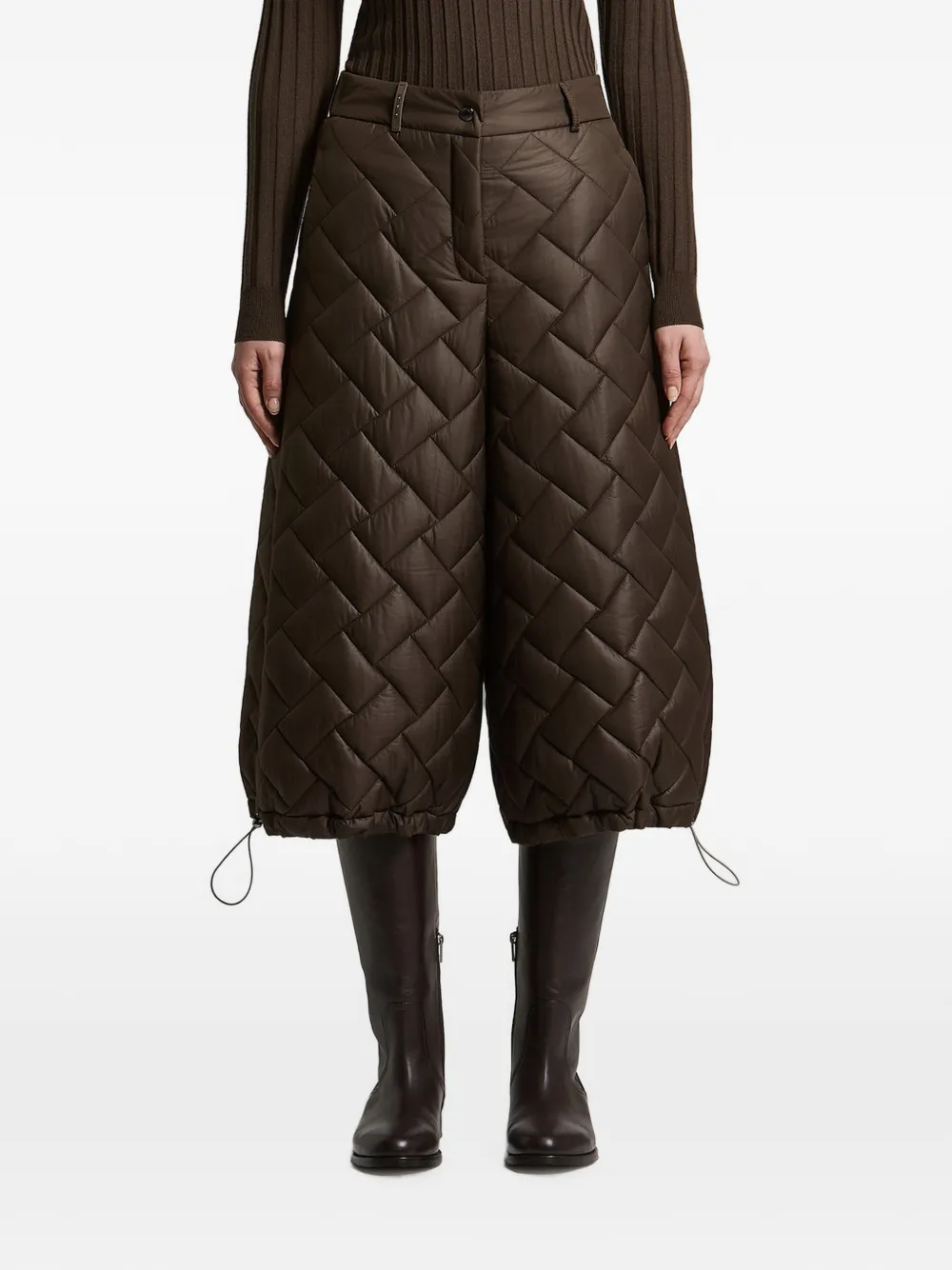 Peserico quilted drawstring trousers