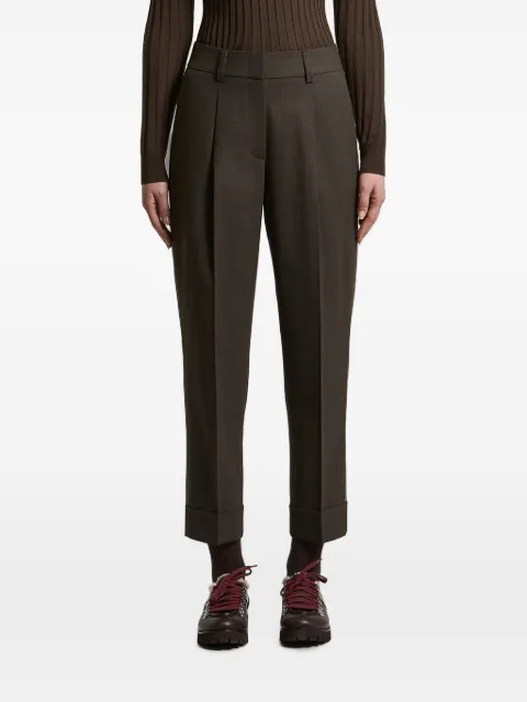 Peserico pantalones con pinzas y ribete de mostacillas