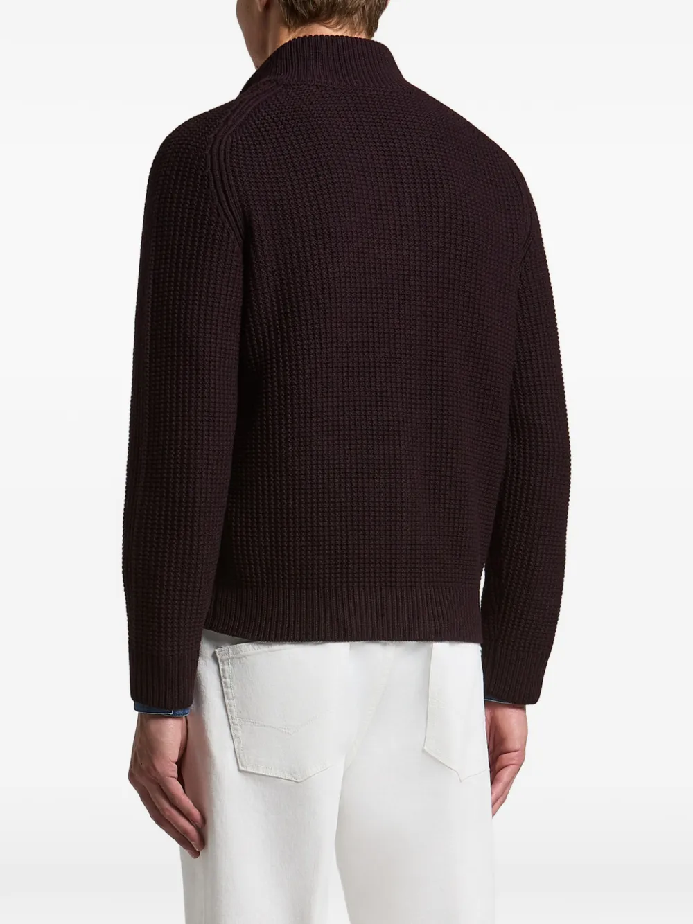 Peserico Wafelgebreid vest met raglan mouwen Rood