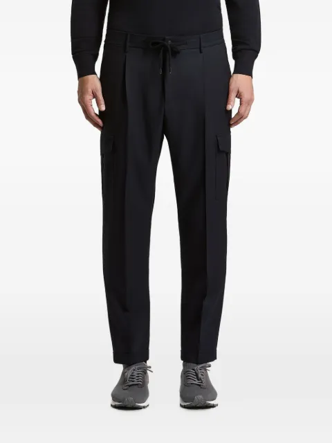 Peserico pantalones con cordones en la pretina y pinzas