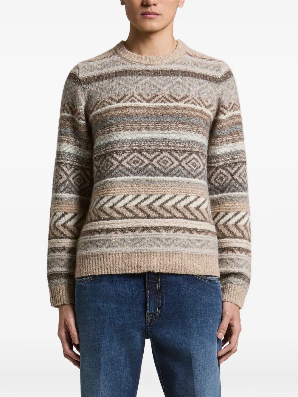 Peserico Fair Isle-knit sweater
