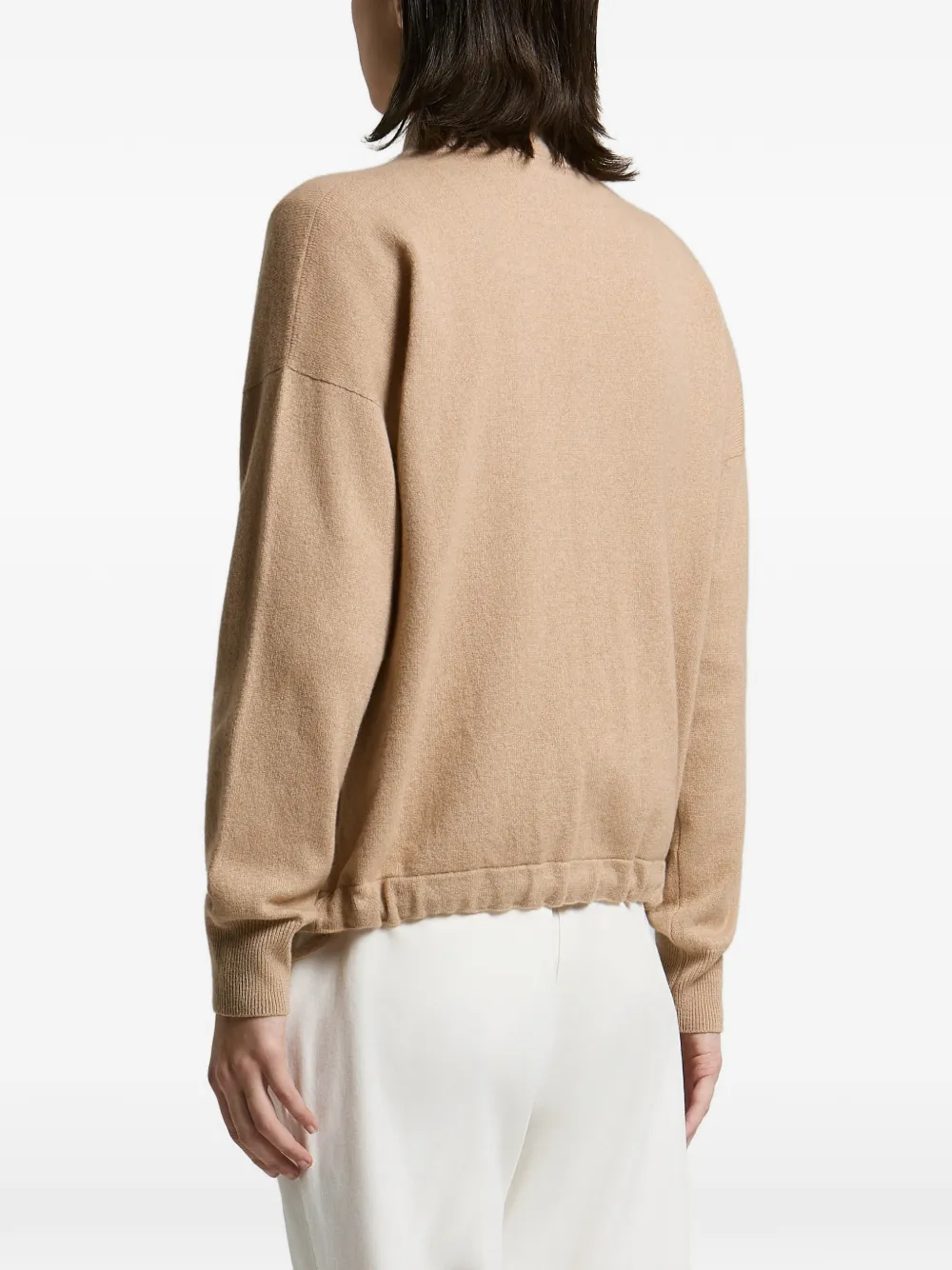 Peserico Geribbeld vest Beige