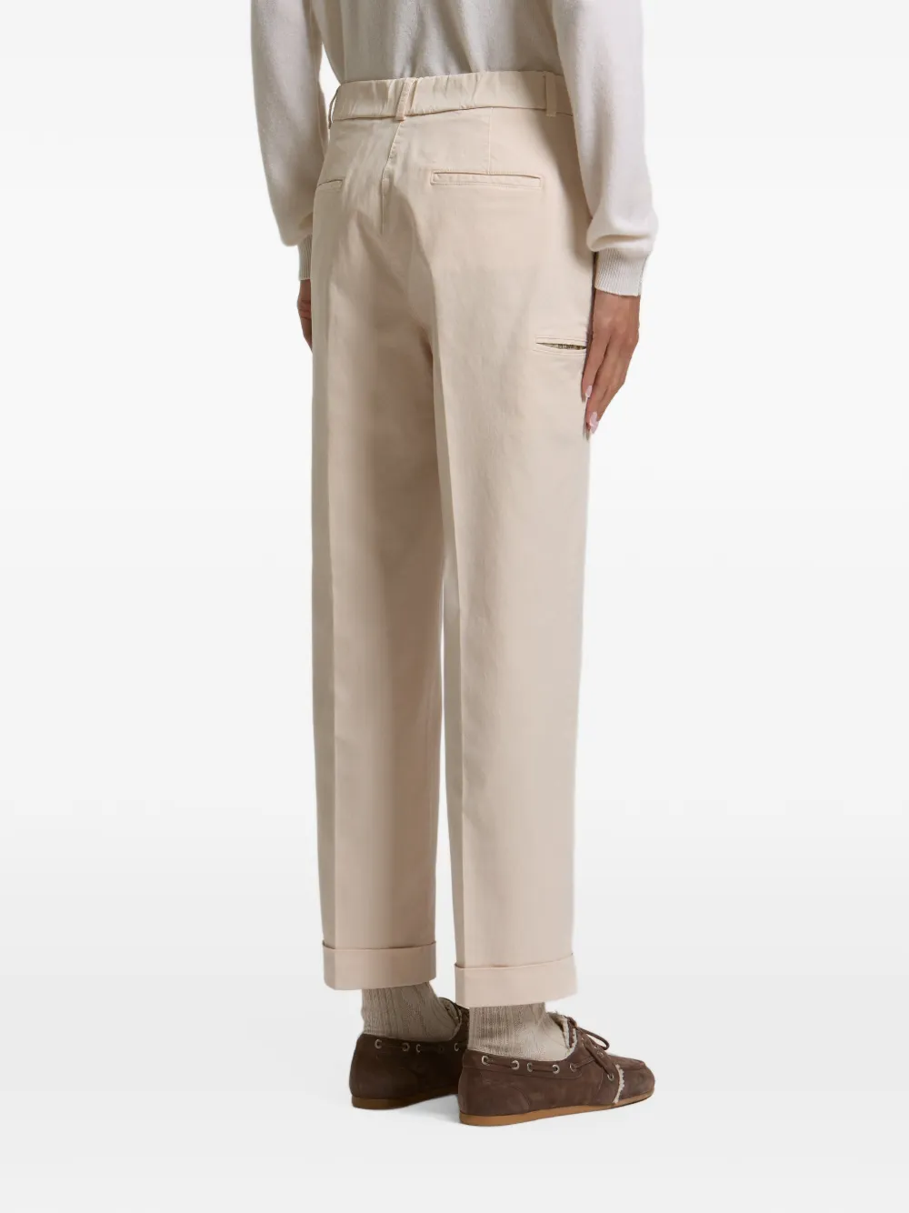 Peserico pressed-crease trousers Beige