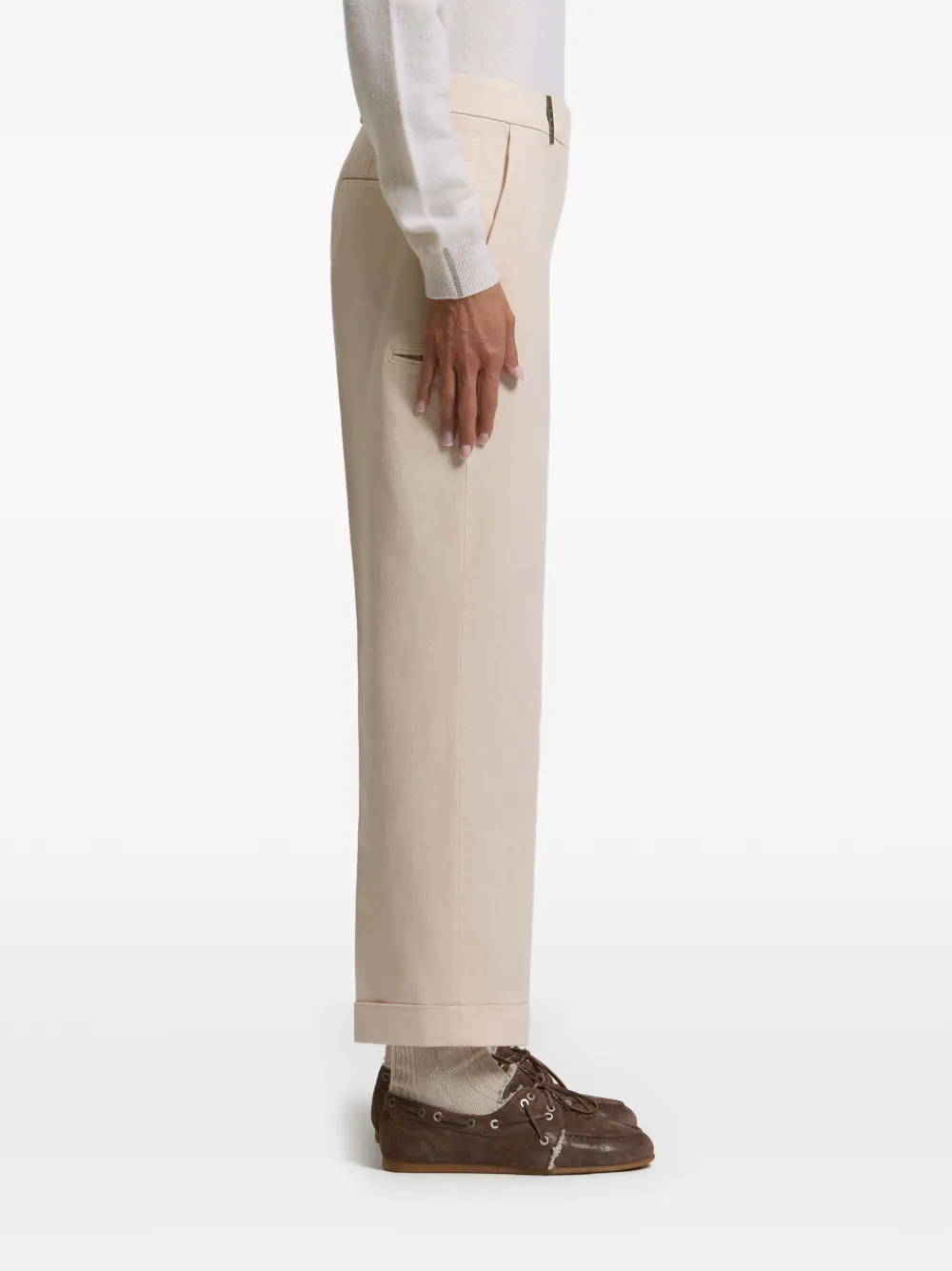 Peserico pressed-crease trousers Beige