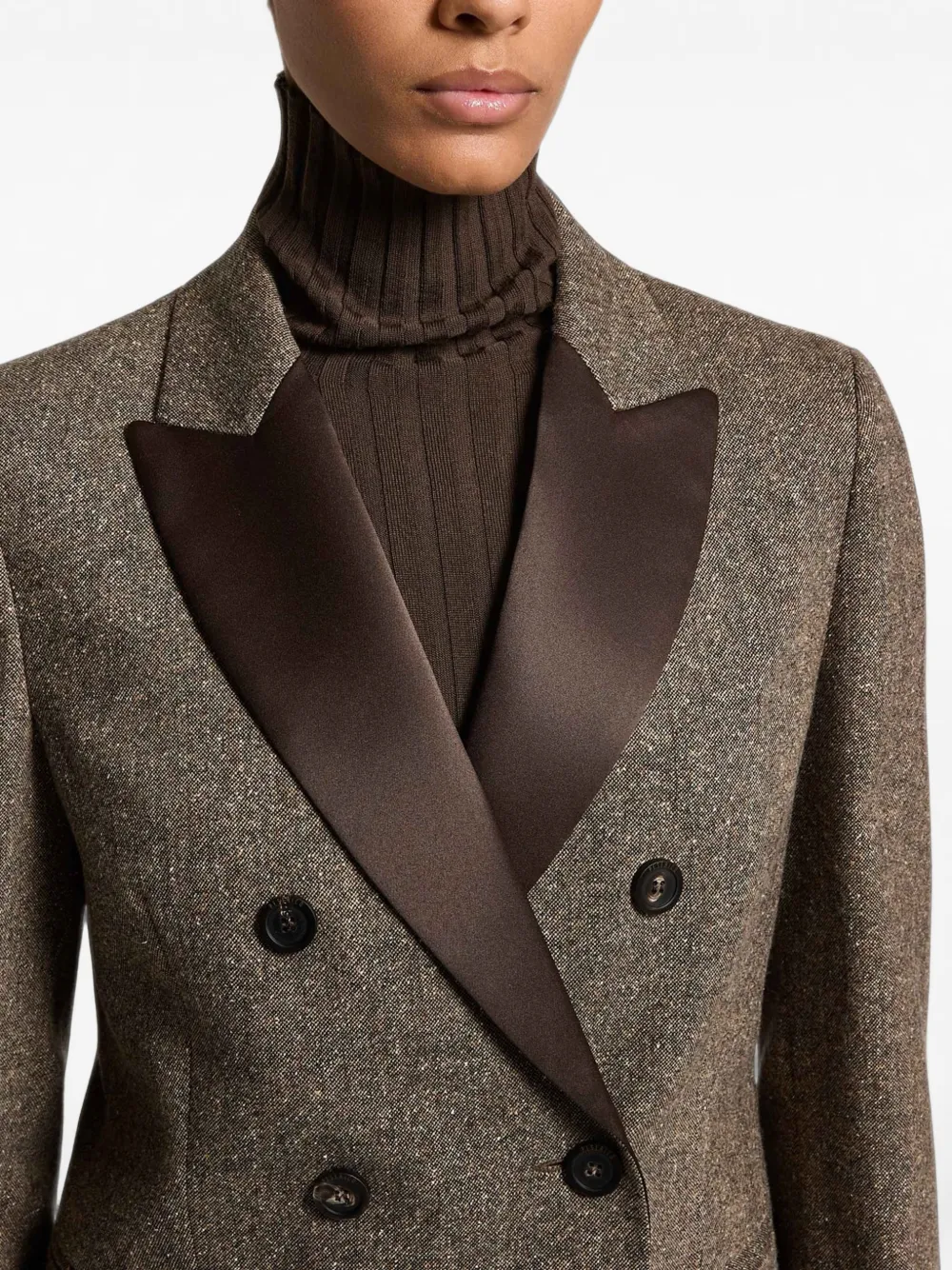 Peserico Blazer met dubbele rij knopen Bruin