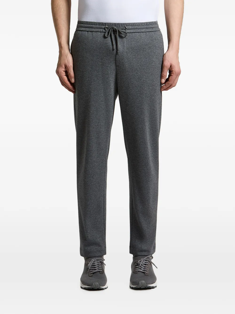 Peserico mélange-effect drawstring-waist track pants - Grigio