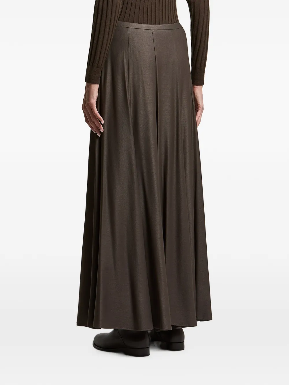 Peserico pleated A-line maxi skirt Bruin