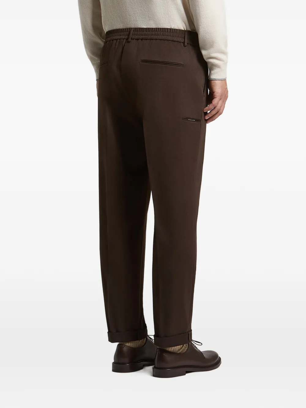 Peserico Pantalon met elastische tailleband Bruin
