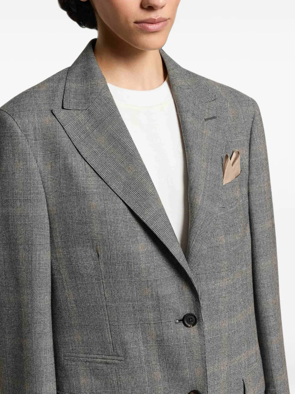 Peserico Blazer met enkele rij knopen Grijs