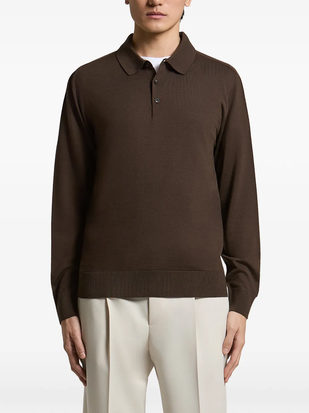 Peserico long-sleeve polo shirt