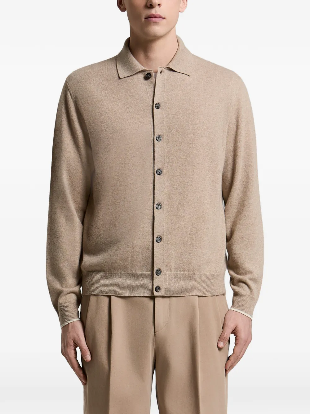 Peserico button-up collared cardigan