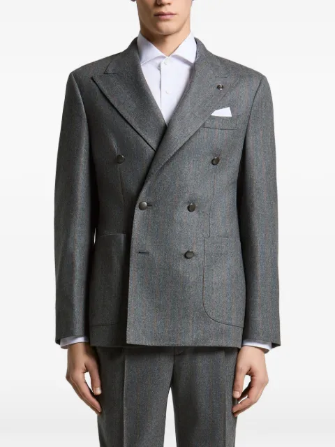 Peserico pinstripe double-breasted jacket