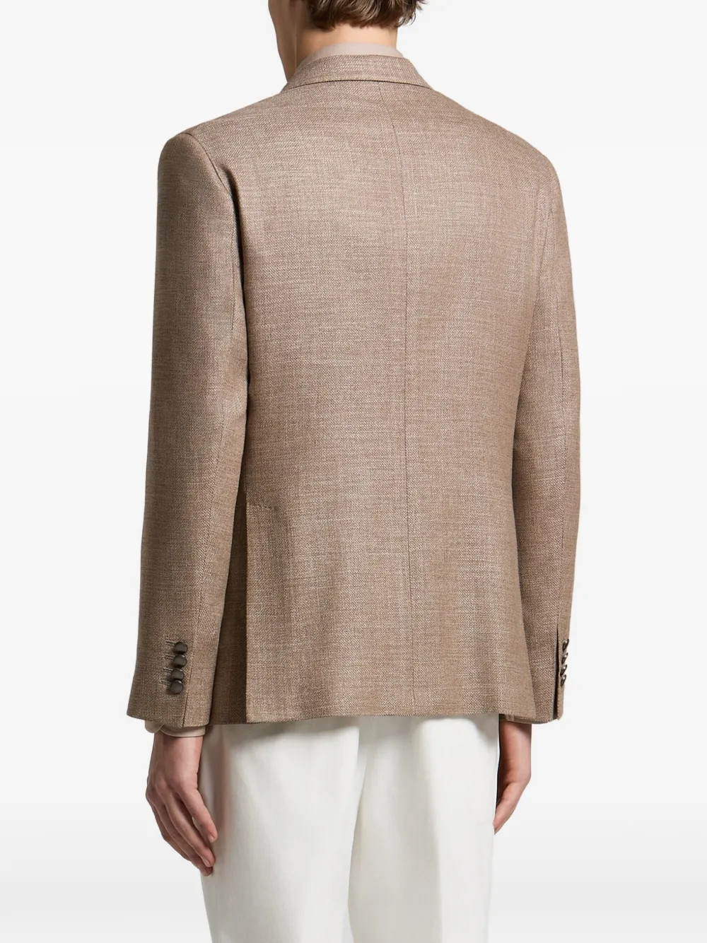 Peserico Blazer met puntige revers Bruin