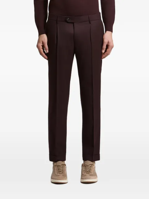Peserico pleated-detail turn-up trousers