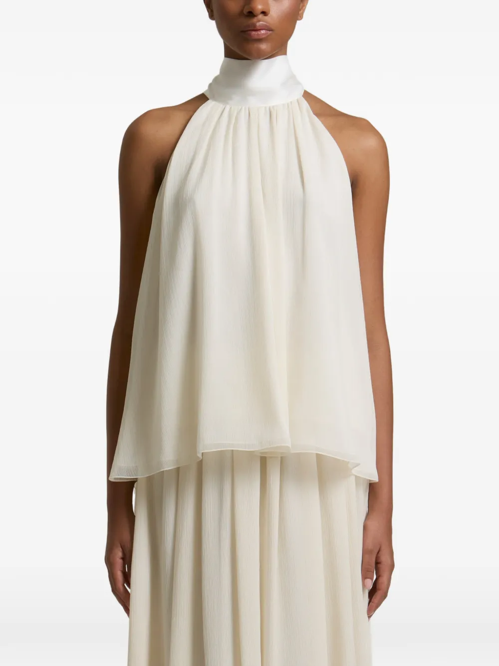 Peserico halterneck sleeveless top - Bianco