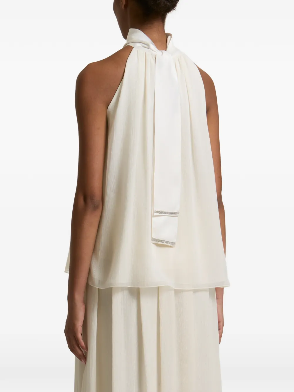 Peserico halterneck sleeveless top Wit