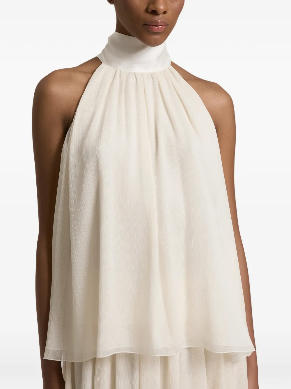 Peserico halterneck sleeveless top Wit