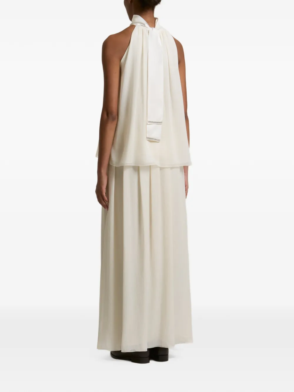 Peserico halterneck sleeveless top Wit