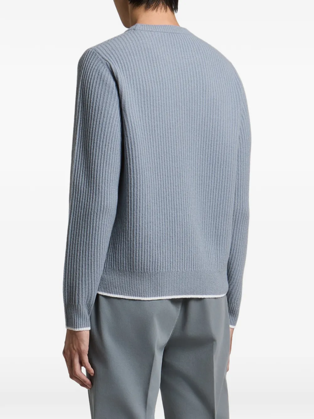 Peserico Ribgebreide trui Blauw