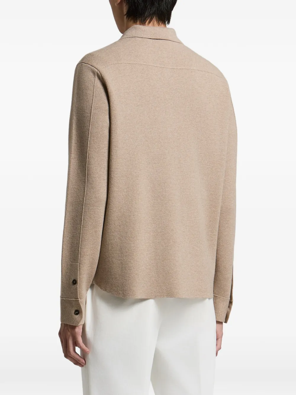 Peserico button-up chest-pocket shirt Beige