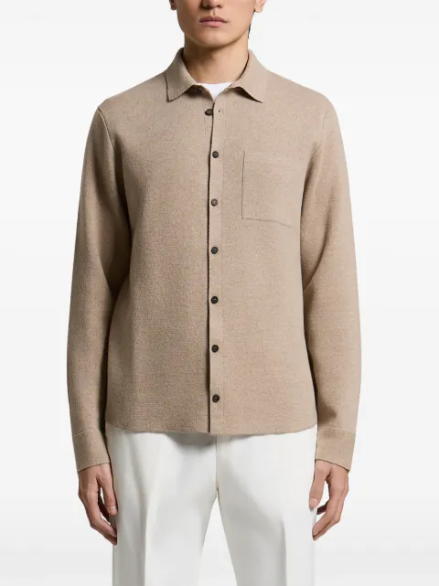 Peserico button-up chest-pocket shirt