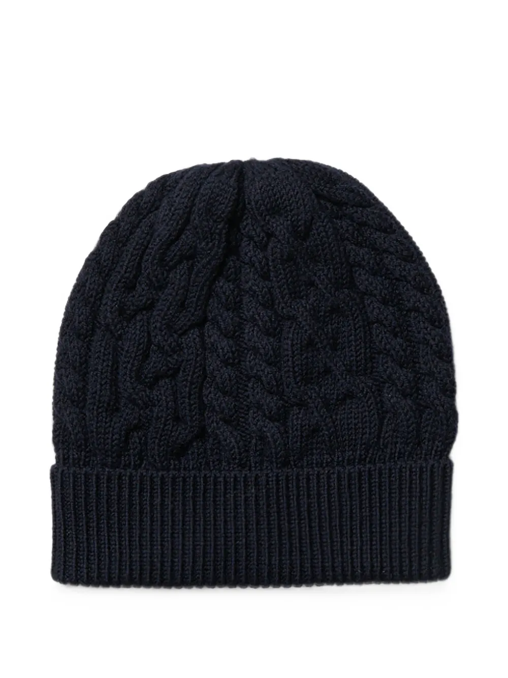 Peserico cable-knit turn-up beanie hat