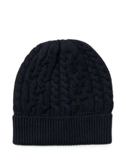 Peserico cable-knit turn-up beanie hat