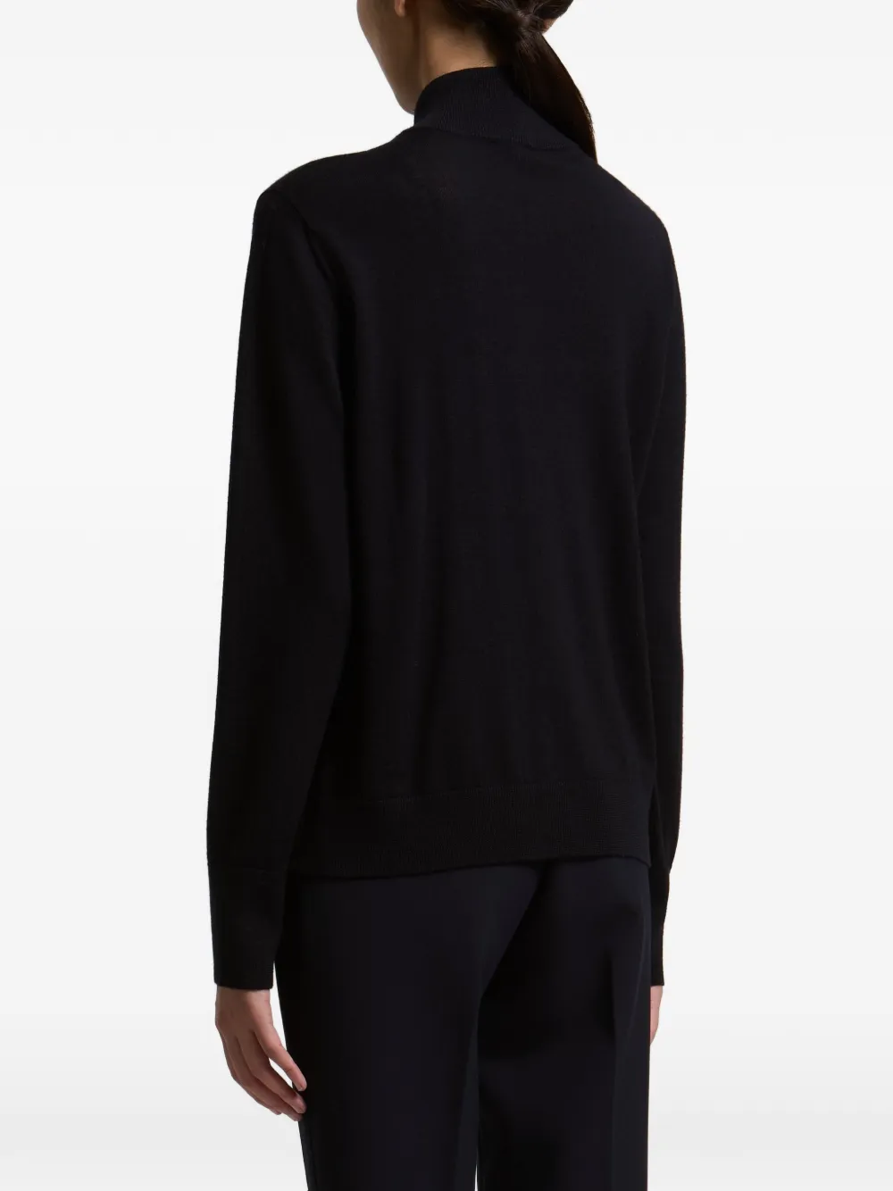 Peserico high-neck button-up cardigan Blauw
