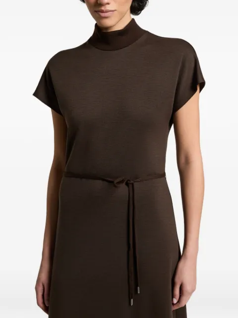 Peserico vestido midi con cuello alto y cinturón
