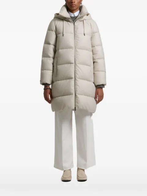 Peserico quilted hooded down coat