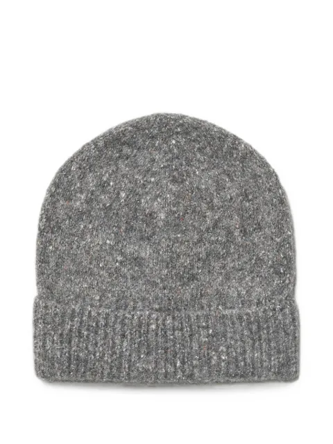 Peserico marl-effect beanie hat
