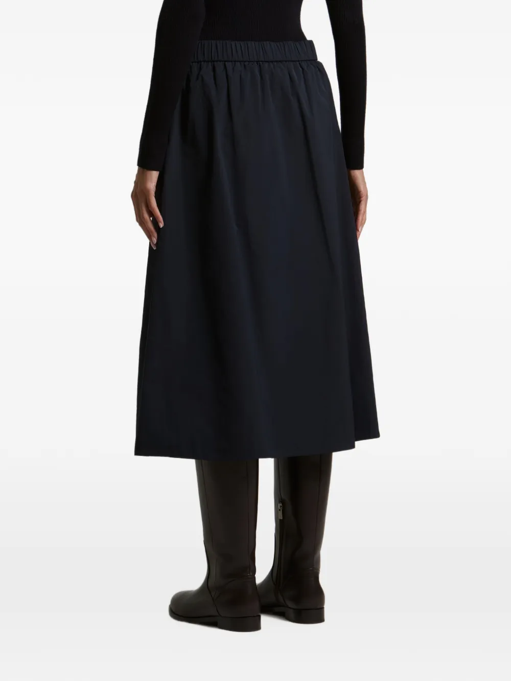 Peserico Midi-plooirok met A-lijn Blauw