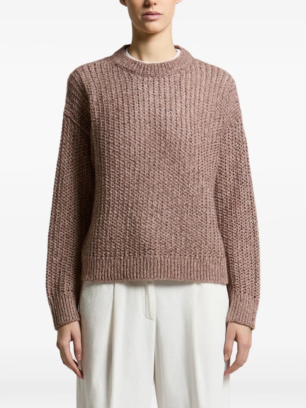 Peserico sequin-embellished open-knit sweater