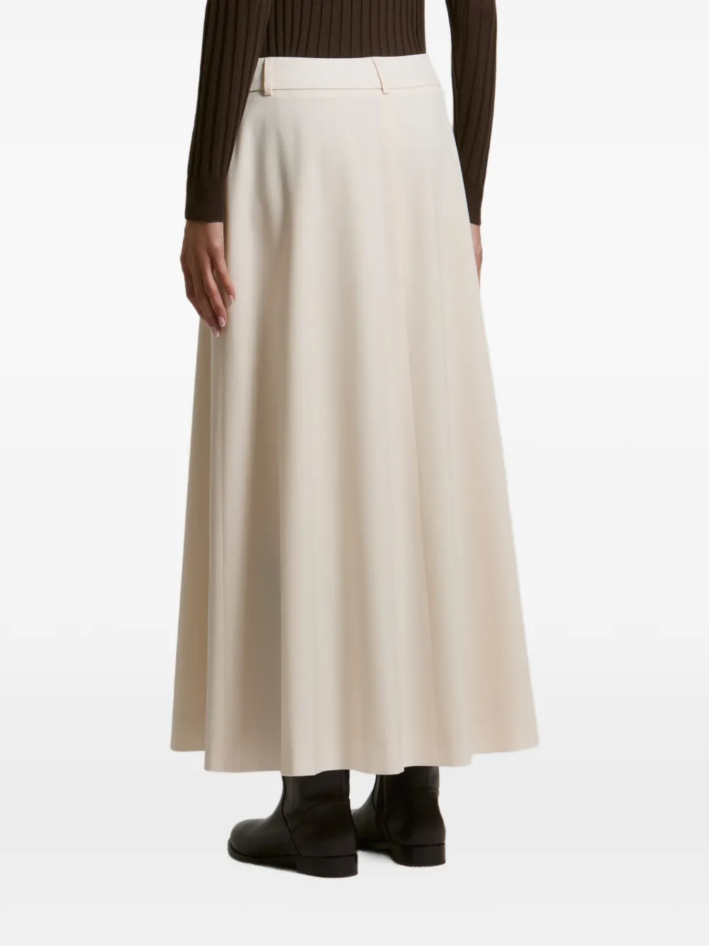Peserico Maxi-rok met A-lijn en riemlussen Beige