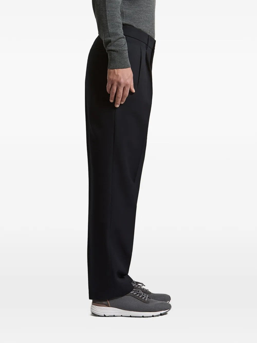 Peserico Broek met geplooid detail Blauw
