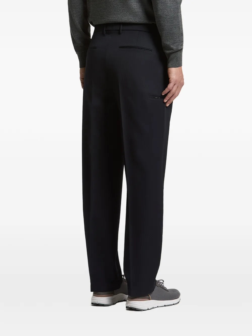 Peserico Broek met geplooid detail Blauw