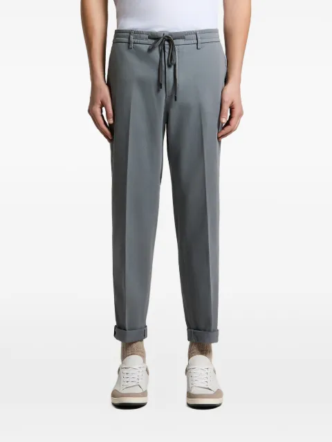 Peserico pantalon à lien de resserrage et ourlets à revers