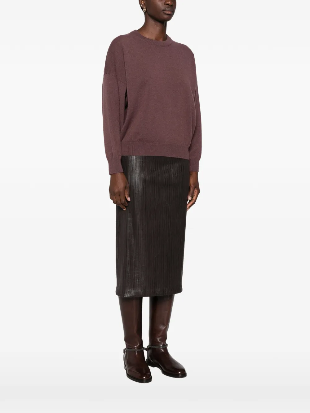 Brunello Cucinelli cashmere sweater Paars