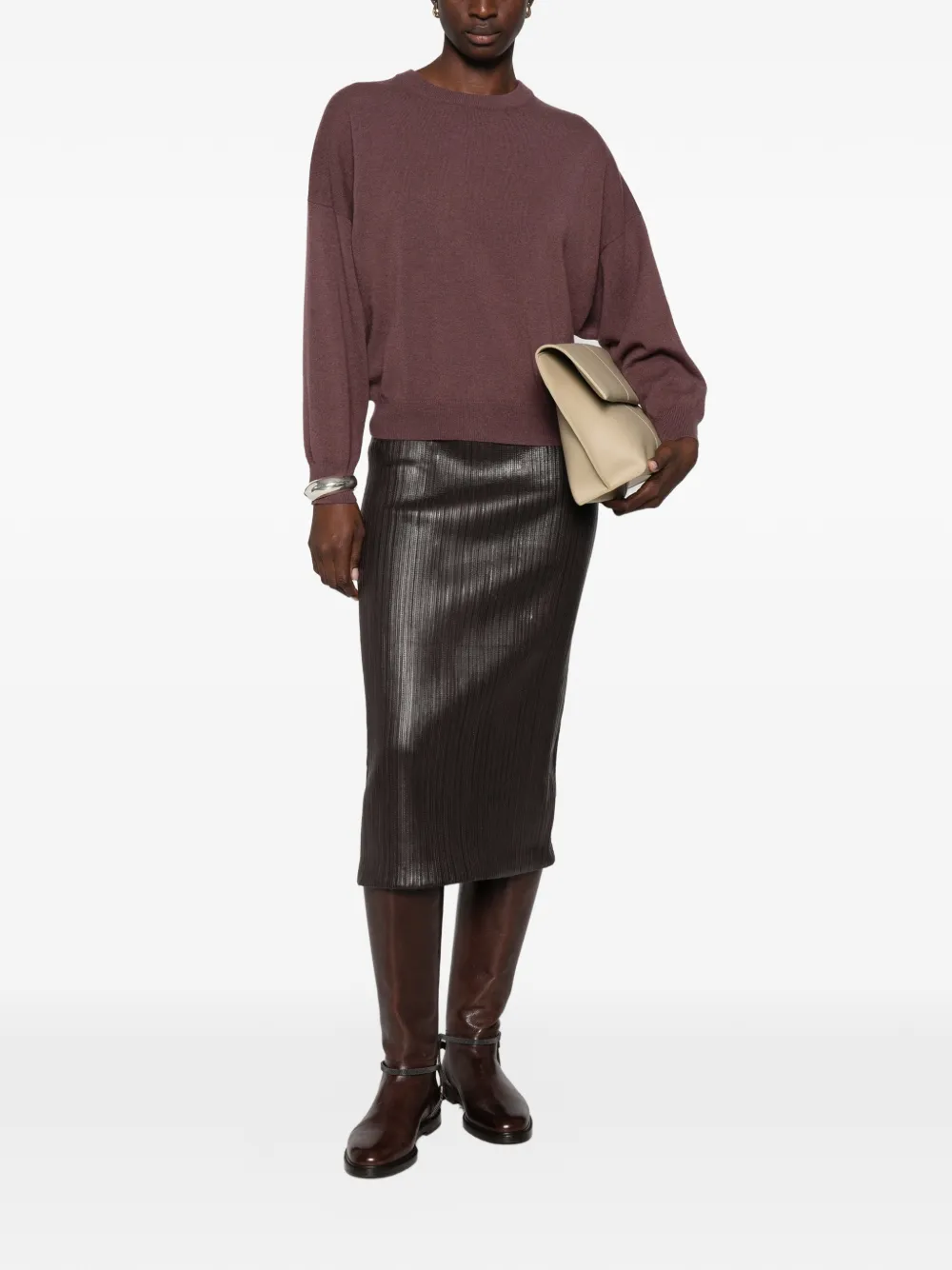 Brunello Cucinelli cashmere sweater Paars