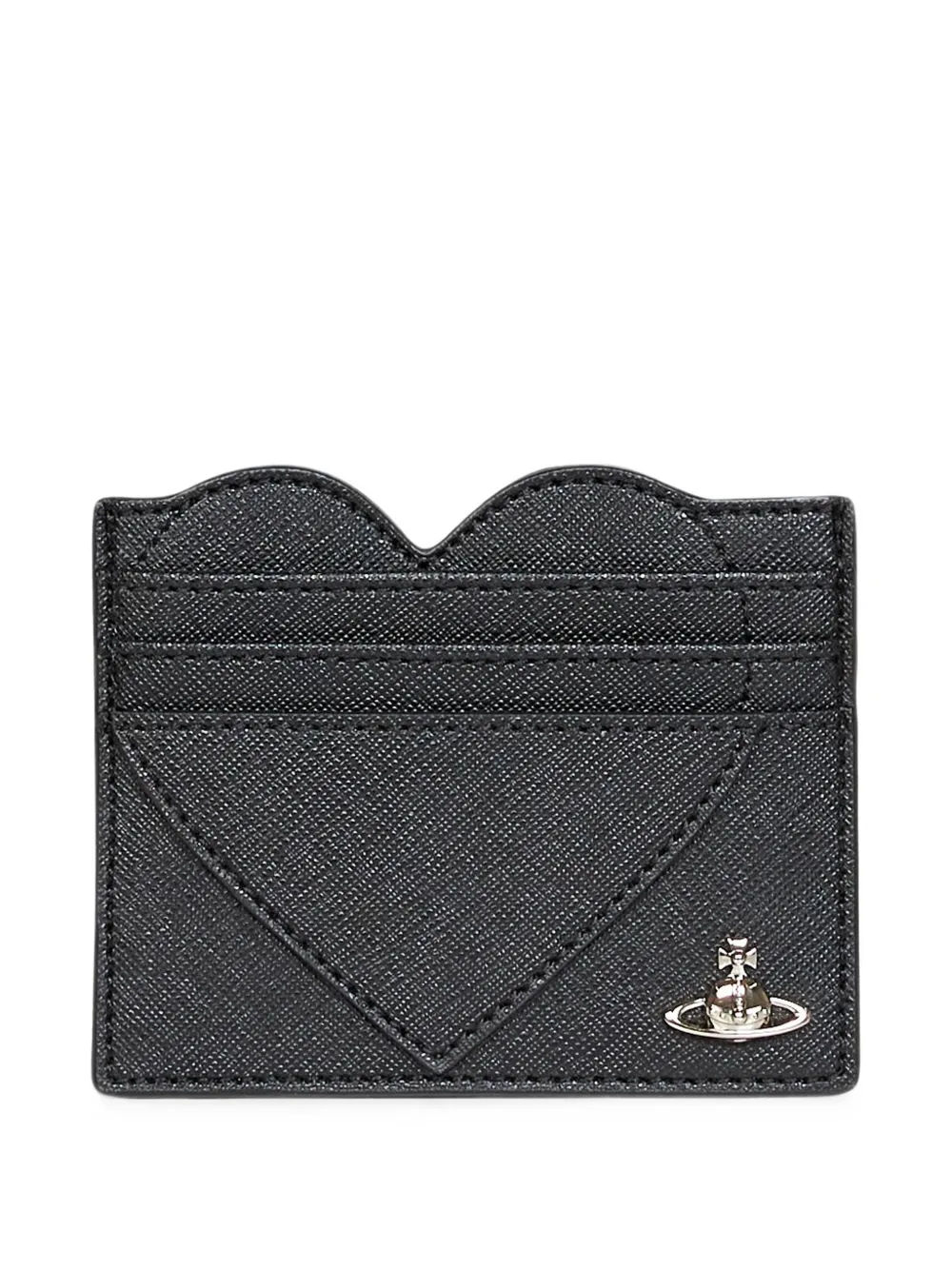 Vivienne Westwood Orb heart-shaped card holder - Nero