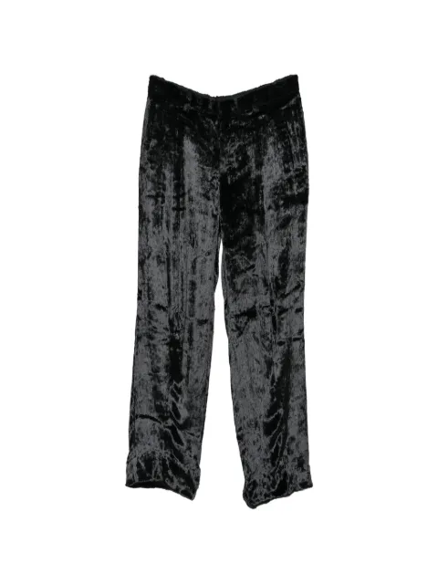 Giorgio Armani Pre-Owned 1990s crushed-velvet trousers
