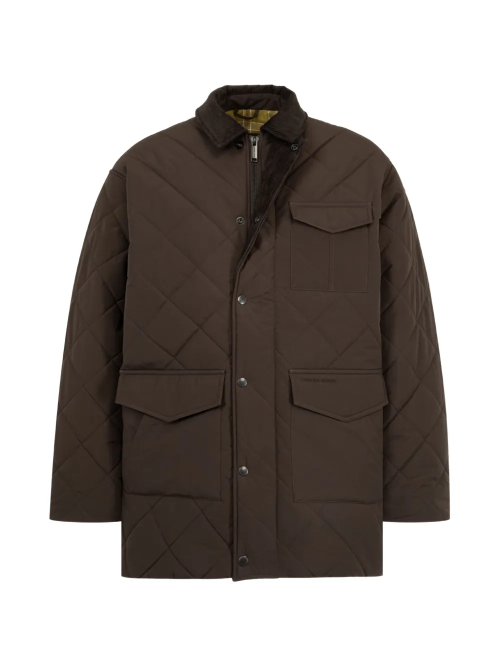 Canada Goose Terra gewatteerde jas met ruitpatroon Bruin