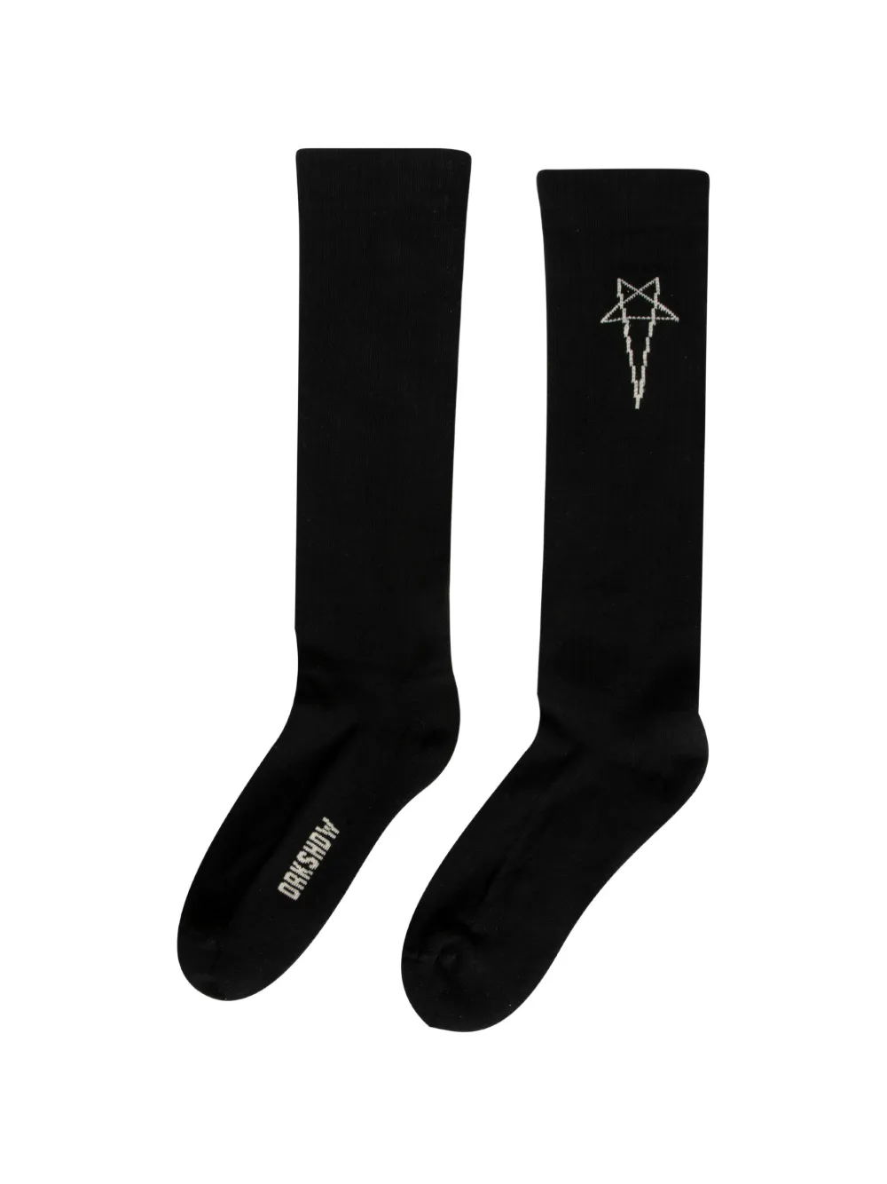 Rick Owens DRKSHDW Pentagram knee-high socks - Nero