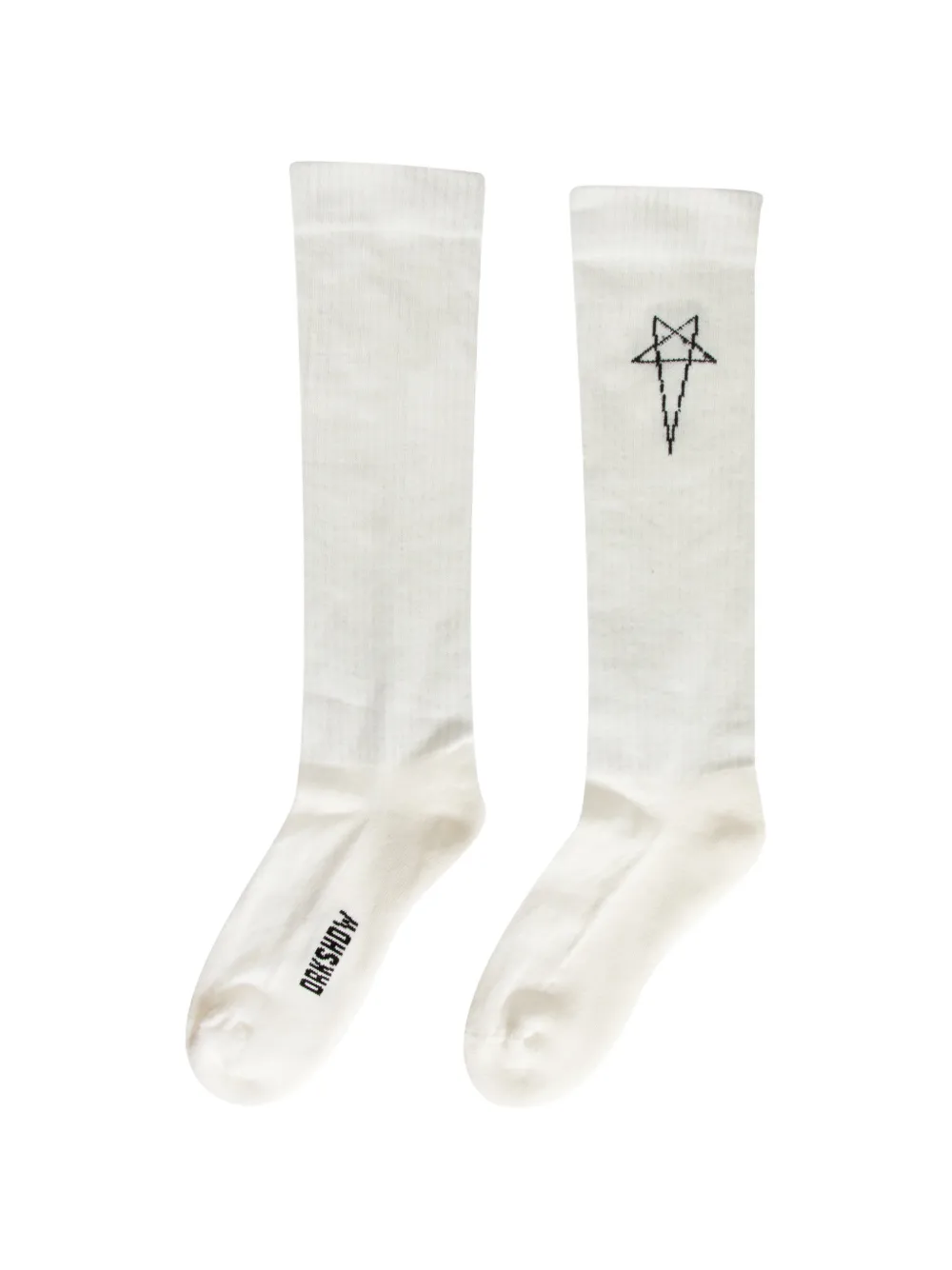 Rick Owens DRKSHDW Pentagram knee-high socks - Bianco