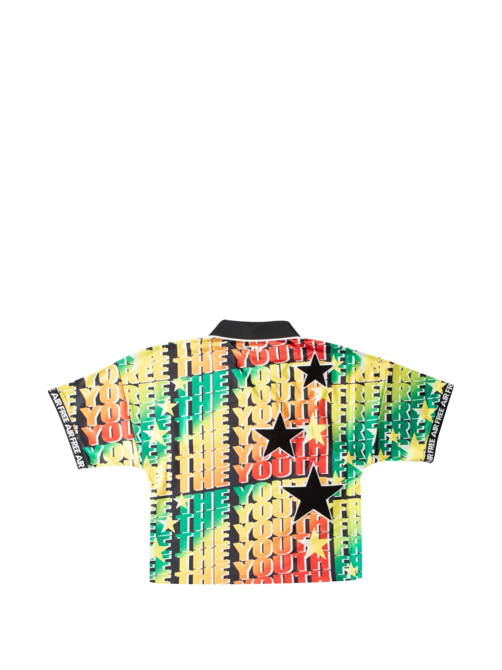 Jordan x Free The Youth graphic-print star-patch t-shirt Geel
