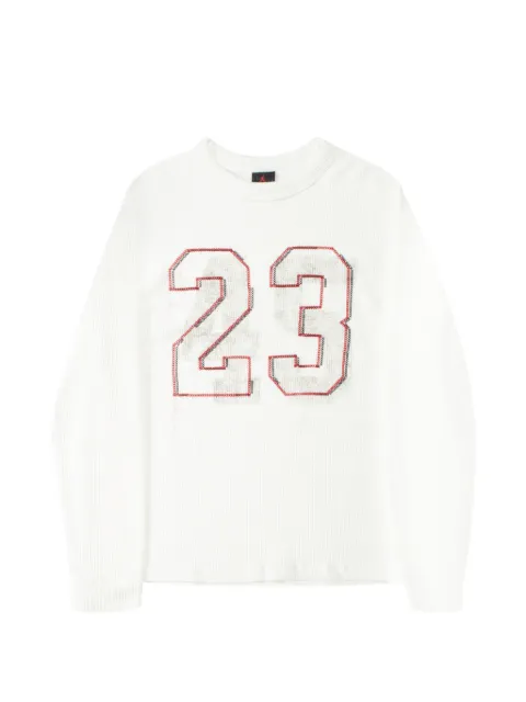 Jordan playera de tejido gofrado con números estampados