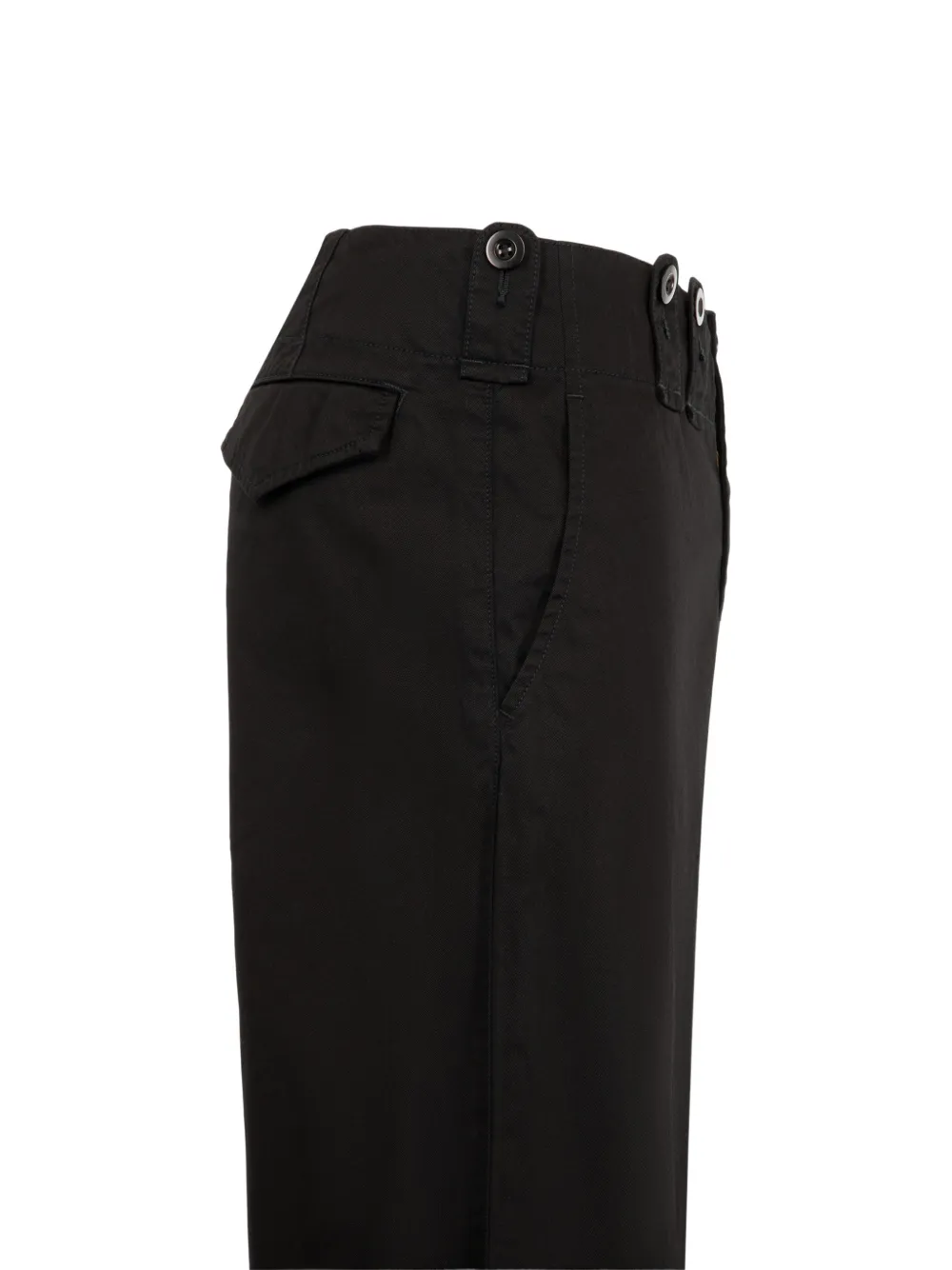 Junya Watanabe MAN button-tab wide-leg trousers Zwart