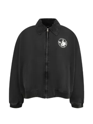 032c logo-print zip-up Bomber Jacket | Black | FARFETCH