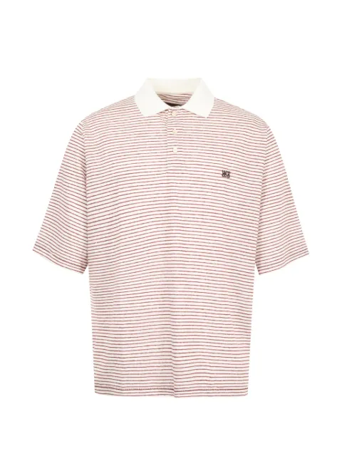 Wales Bonner Bask striped polo shirt