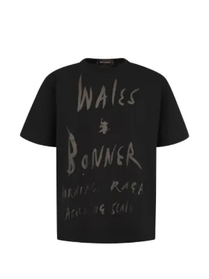 Wales Bonner graphic-print t-shirt | Black | FARFETCH